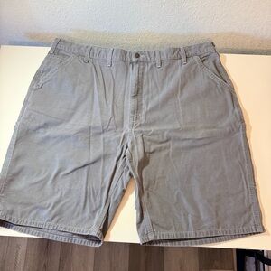 Carhartt Men's Gray Carpenter Canvas Shorts Workwear Mens 44 B278 CHR Like New